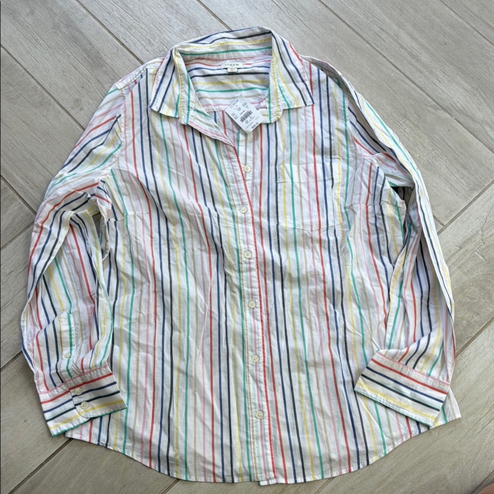 J. Crew Factory Red and Blue Button Down Shirt